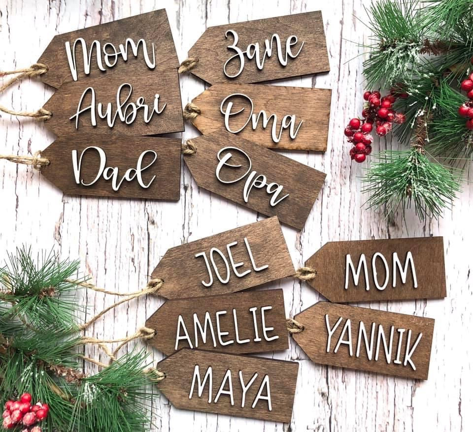 DIY Christmas Stocking Tags - Traditional Christmas Tree Ornament – Little  August Ranch