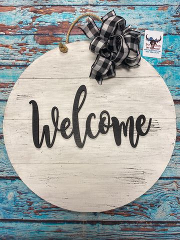 Sign - 3D Round Welcome Sign