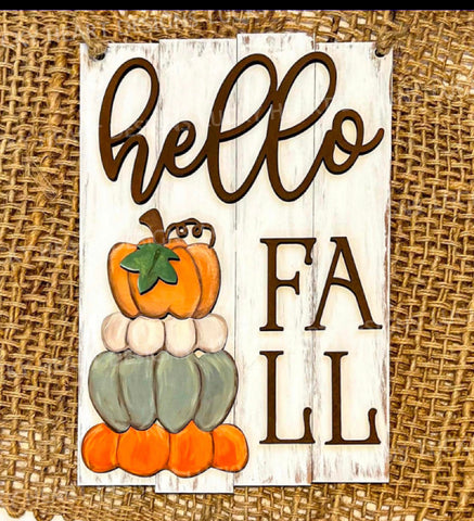 RTS - Hello Fall Door Hanger and DIY Kit