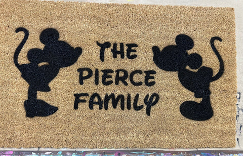 Door Mat - Personalized Family Name Disney inspired