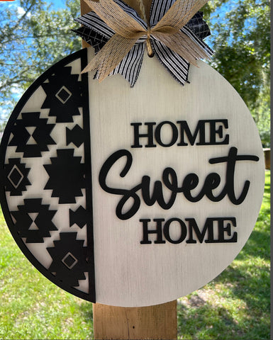 RTS - 16” Aztec Home Sweet Home Door Sign