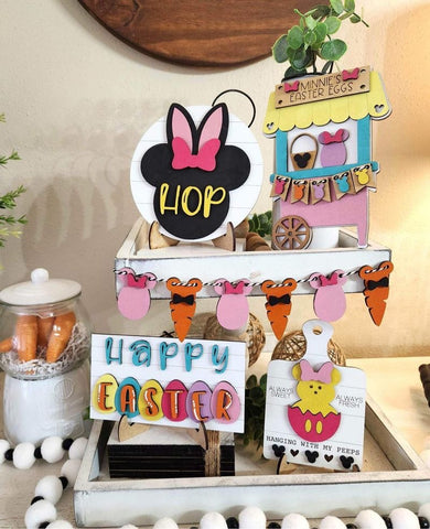 DIY - Disney Minnie’s Easter Tiered tray DIY Box