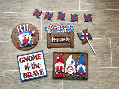 DIY - Patriotic Gnome Tiered tray DIY Box