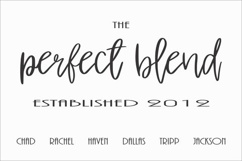 SIGN Design - Perfect Blend - Family Name Sign