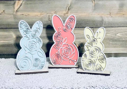 RTS - Easter pop up Bunny trio DIY Box