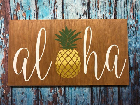 SIGN Design - Aloha with pineapple