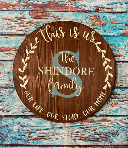 SIGN Design - This Is Us Family Name Round