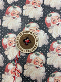 RTS - Santa button Christmas ornament