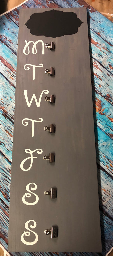 SIGN Design - Weekly Menu or Chore Clip Sign 9 x 36 – Two Sisters DIY