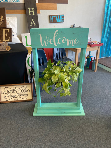 plant hanger welcome sign Decor