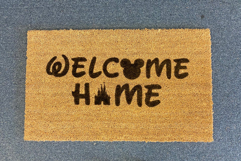 Door Mat - Welcome Home Disney inspired