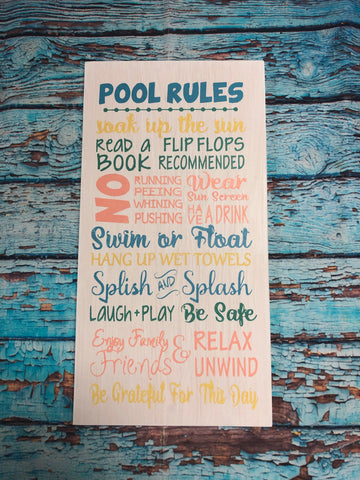 SIGN Design - Pool Rules