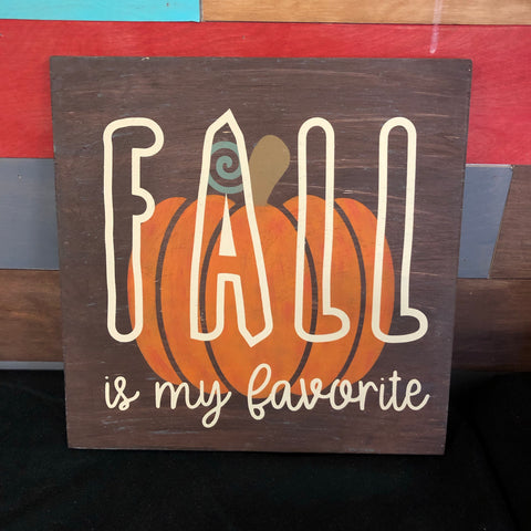 SIGN - Fall is my favorite-pumpkin