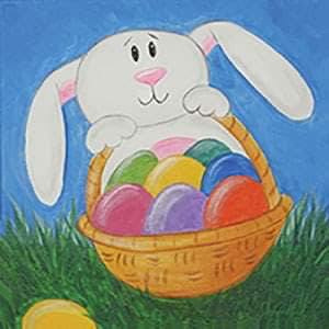 DIY canvas paint kit - Egg Hunt Bunny